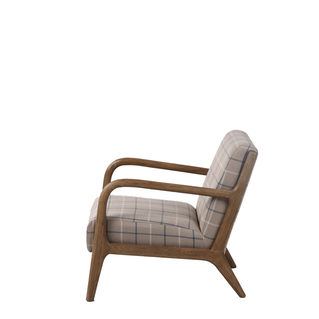 LUCA OCCASIONAL CHAIR -  COASTAL PLAID / HISTORY OAK image 2